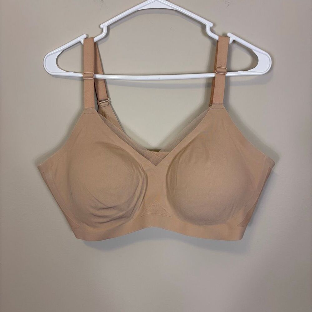 Honey Love Crossover Bra in Sand‎ Mesh Detail 1X